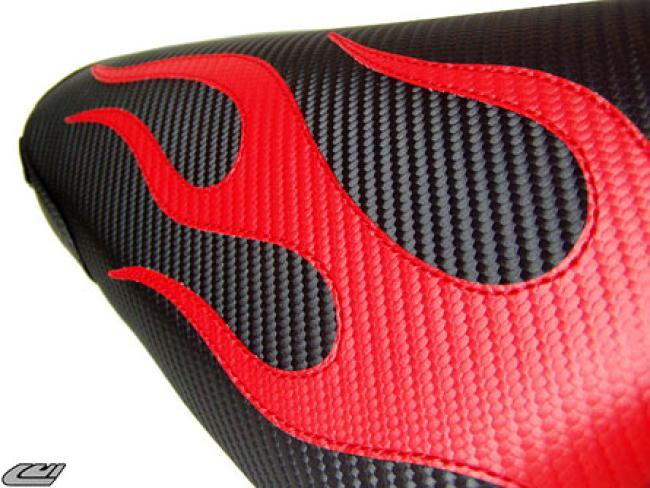 Luimoto Sitzbankbezug Flame CF Beifahrer für Honda CBR 900RR 1992-99