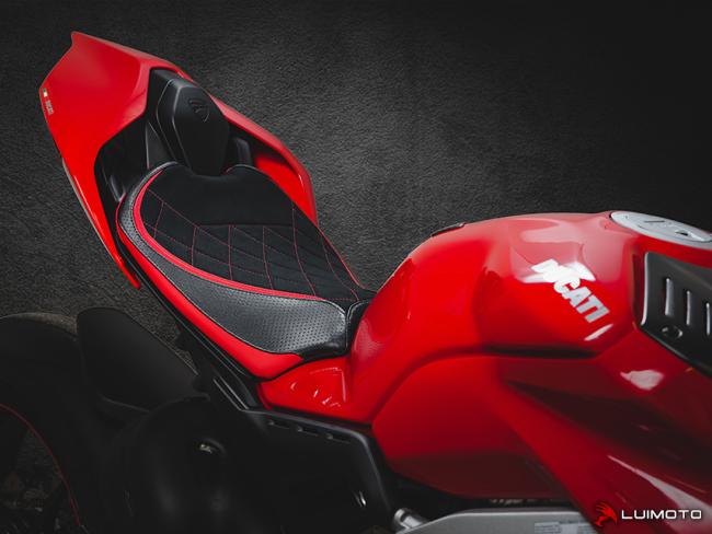Luimoto Sitzbezug Diamond Sport Fahrer für Ducati Panigale V4 2018+