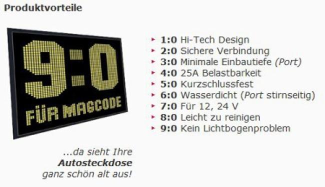 MagCode Power Port Pro 24V Steckdose