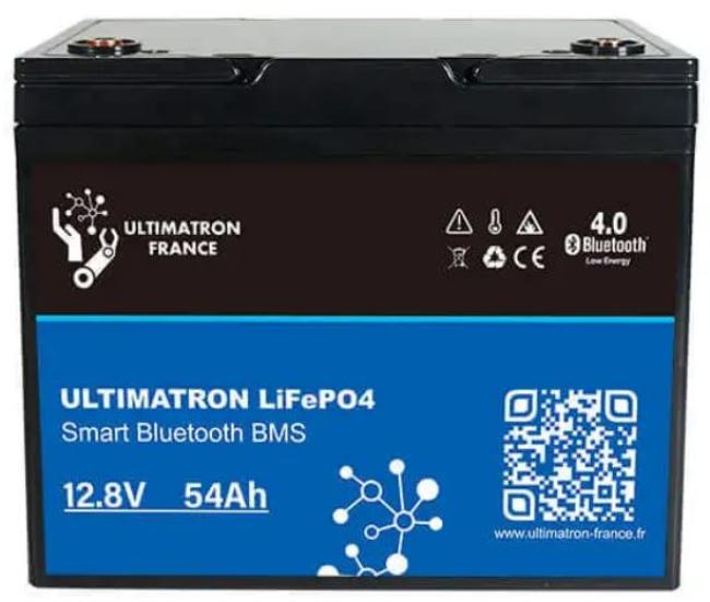 Ultimatron LiFePO4 12.8V 54Ah Lithium Batterie Smart für Mover / VR Photovoltaik / Boat / Autark /Wohwagen / Wohnmobil