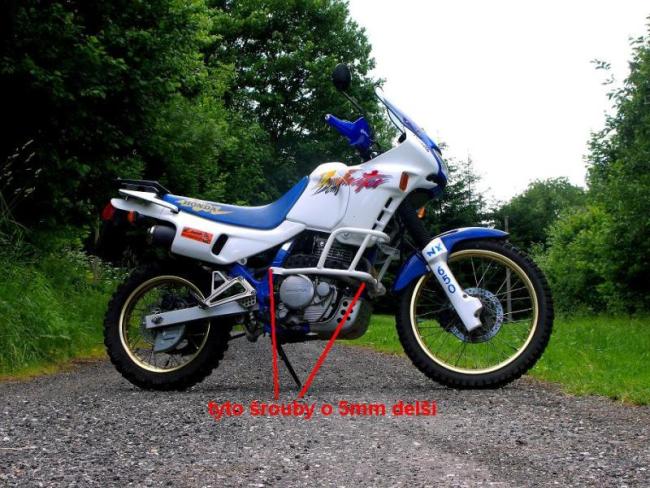 RD-Moto Crash bar white for Honda NX 650 Dominator 1991 - 1996