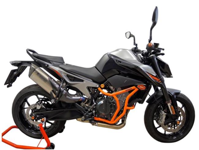 RD-Moto Sturzbügel orange inkl. Sturzpad SL01 für KTM 790 Duke 2018+ / 890 Duke 2020+
