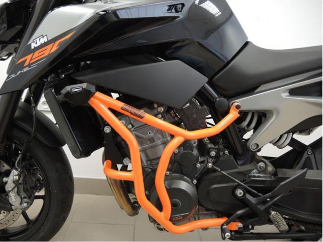 RD-Moto Crash frames orange  + slider SLDM for KTM 790 Duke 2018+ / 890 Duke 2020+