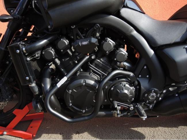 RD-Moto Crash Bar black matt lower + upper for Yamaha V-Max 1700 2009+