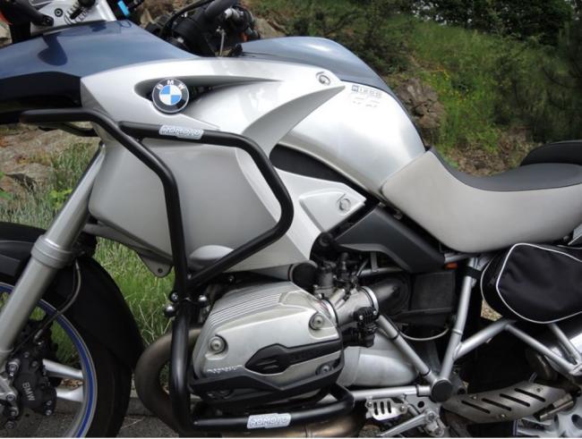 RD-Moto Crash frames black - cylinder protection + upper part for BMW R1200GS Adventure 2004 - 2007