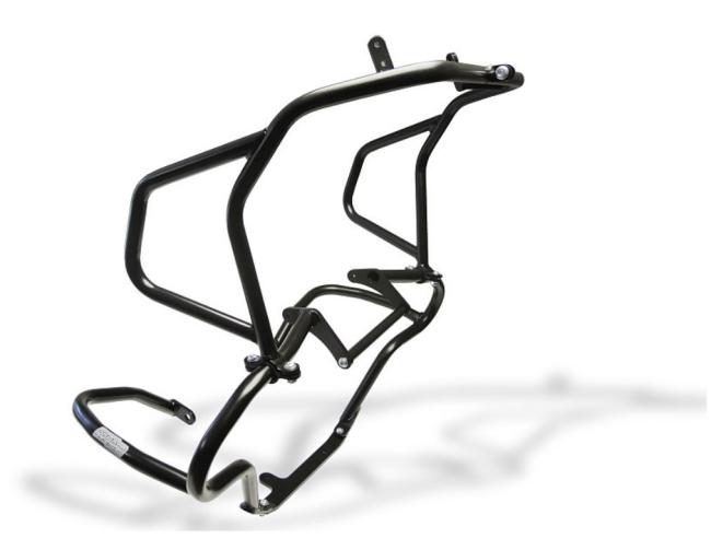 RD-Moto Crash frames black - cylinder protection + upper part for BMW R1200GS Adventure 2004 - 2007