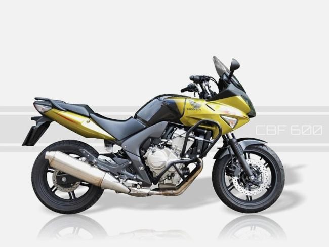 RD-Moto Sturzbügel oben + unten - schwarz für Honda CBF 600 2008-12