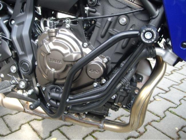 RD-Moto Crash frames black for Yamaha MT-07 Tracer 2016+