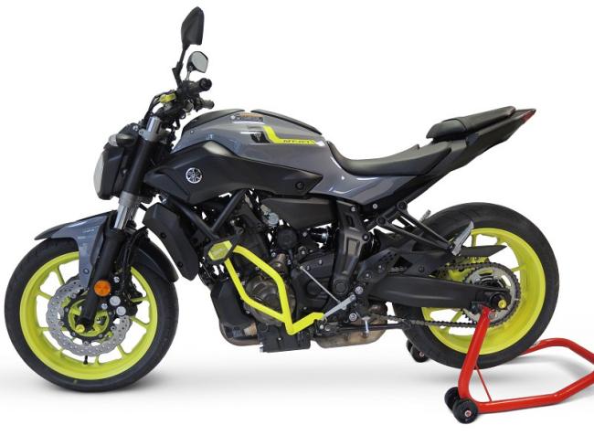 RD-Moto Sturzbügel + Sturzpads SL01 gelb für Yamaha XSR 700 2014+