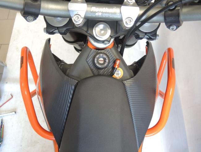 RD-Moto Crash frames high position orange for KTM 690 Enduro R 2008-18