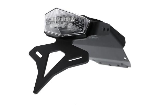 Evotech Performance Kennzeichenhalter für Yamaha MT-125 2014-2019 mit klaren Rücklicht
