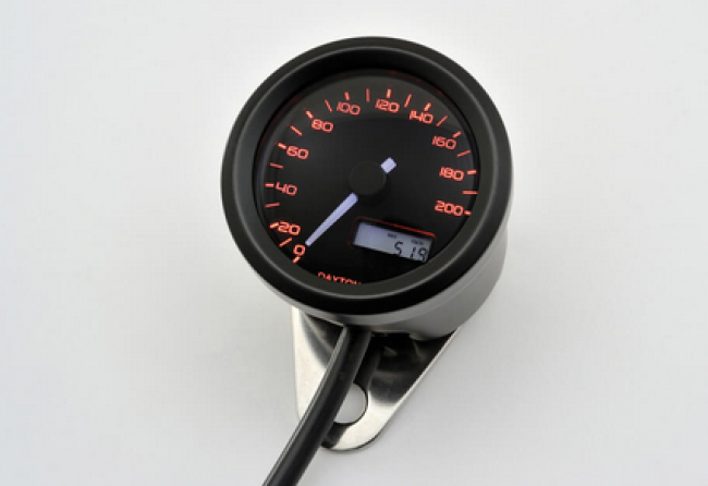 Daytona Velona digitaler Tacho bis 200 km/h 48mm, schwarz