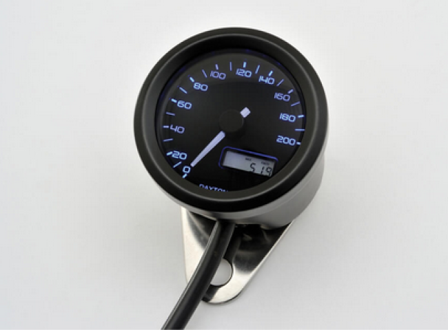 Daytona Velona digitaler Tacho bis 200 km/h 48mm, schwarz