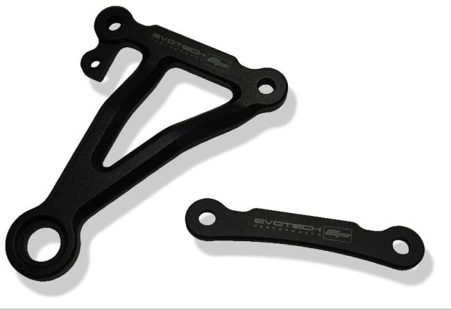 Kawasaki Z300 2015+ Auspuffhalter + Abdeckplatte Fußrastenträger