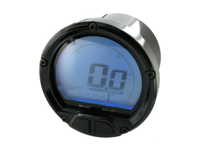 Koso Drehzahlmesser  DL-02R 55mm Black - Balken gegen den Uhrzeige