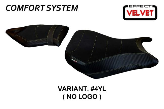 Tappezzeria Italia Sitzbankbezug Model Vittoria Schwarz Effect Velvet Komfortsystem für BMW S1000RR 15-18