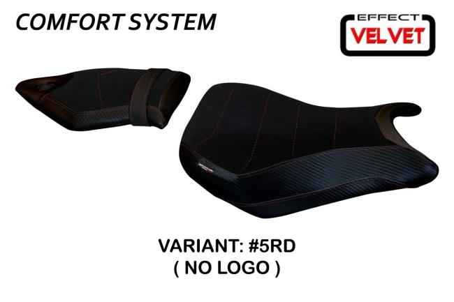 Tappezzeria Italia Sitzbankbezug Model Vittoria Schwarz Effect Velvet Komfortsystem für BMW S1000RR 15-18