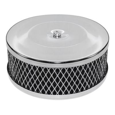 Luftfilter mit Schaumstoffeinsatz, 5 3/8" / Chrom. Für standard Vergaser eines VW Käfer