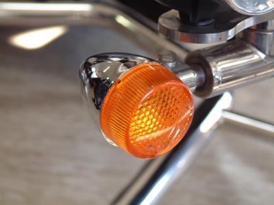 Indicator Bullet for lamp pole with yellow lens e.g.: BOOM-Trike
