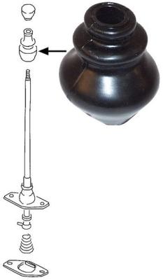 Schalthebelmanschette Schutzhülle für Schaltstange, Gummi , schwarz