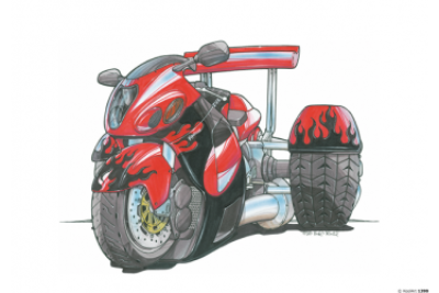T-Shirt Moto Trike Suzuki Hayabusa KOOL