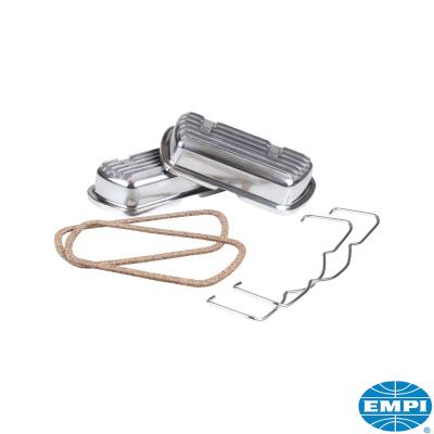 Valve cover set including bales and gaskets, aluminium