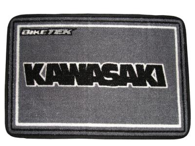 Motorrad Fußmatte mit Kawasaki Schriftzug