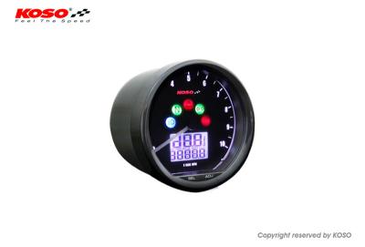 Tachometer TNT D64 Custom Style Multimeter schwarz  mit Drehzahlmesser 10000 U/Min
