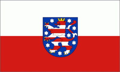 Flag of states of the Federal Republic of Germany. Thuringia